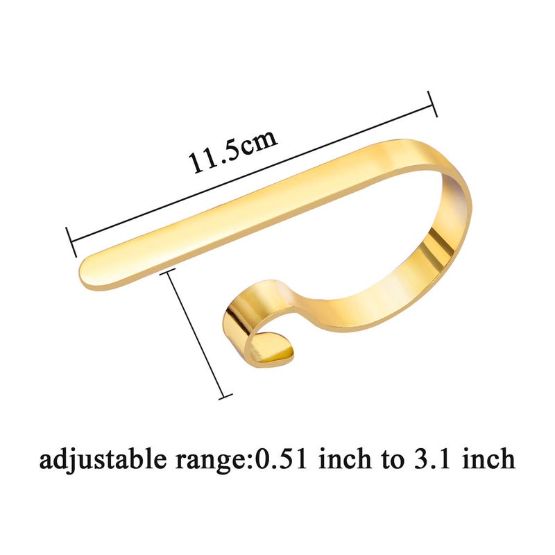 URATOT 4 Pieces Christmas Stocking Holder Hooks Metal Hooks Christmas Stocking Clips Stocking Hanger Hooks, Gold - Image 2
